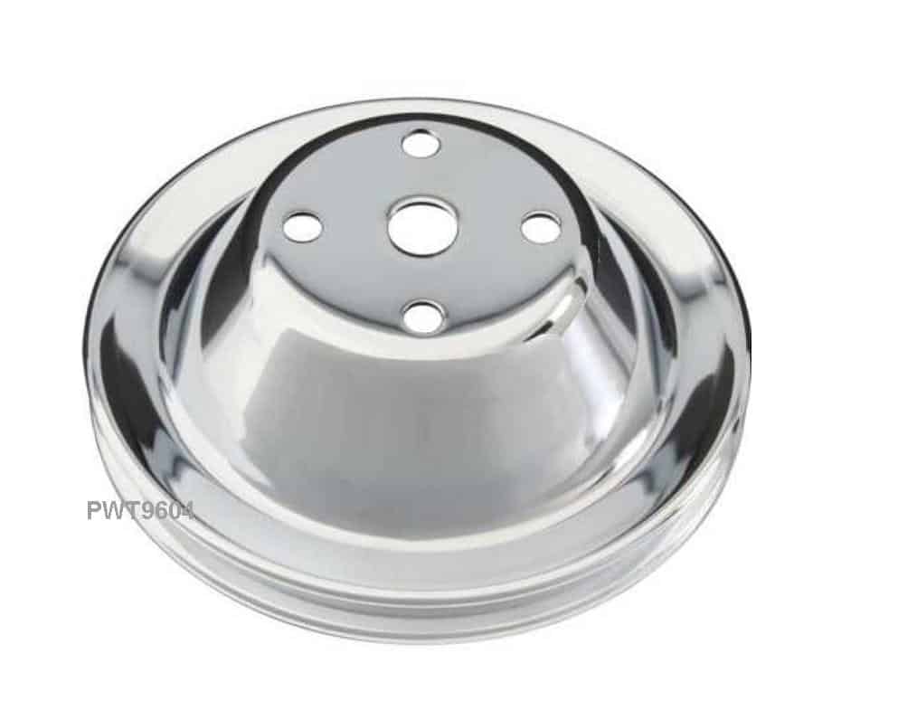 Pulley: Water pump single Chrome 6.25" SBC